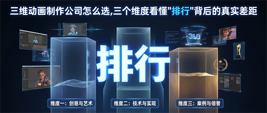 三维动画制作公司怎么选？三个维度看懂“排行”背后的真实差距
