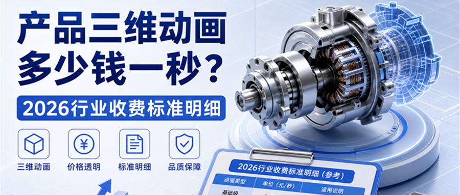 产品三维动画多少钱一秒？2026行业收费标准明细