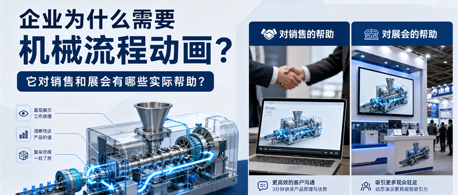 企业为什么需要机械流程动画？它对销售和展会有哪些实际帮助？