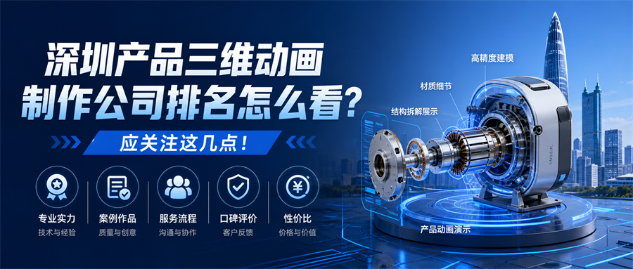 深圳产品三维动画制作公司排名怎么看？应关注这几点！