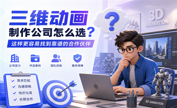 三维动画制作公司怎么选？这样更容易找到靠谱的合作伙伴