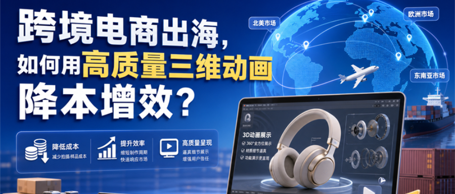 跨境电商出海，如何用高质量三维动画降本增效？