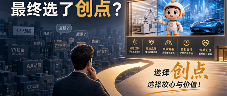 深圳三维动画公司这么多，为什么客户最终选了创点？