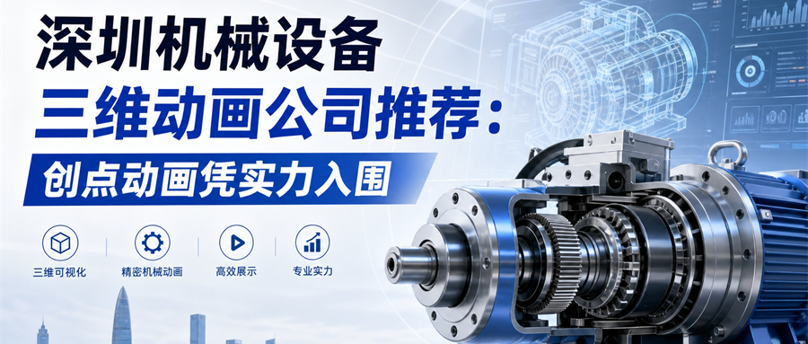 深圳机械设备三维动画公司推荐：创点动画凭实力入围