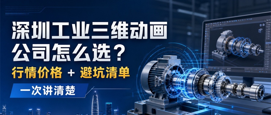 深圳工业三维动画公司怎么选？行情价格 + 避坑清单一次讲清楚