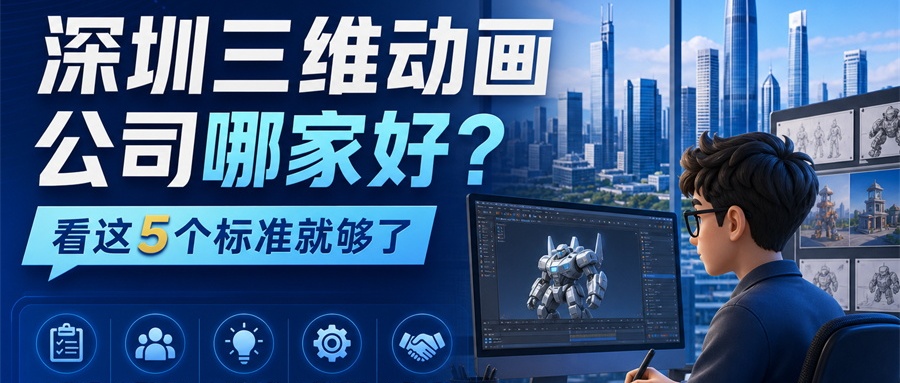 深圳三维动画公司哪家好？看这5个标准就够了