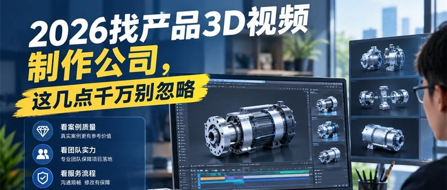 2026找产品3D视频制作公司，这几点千万别忽略